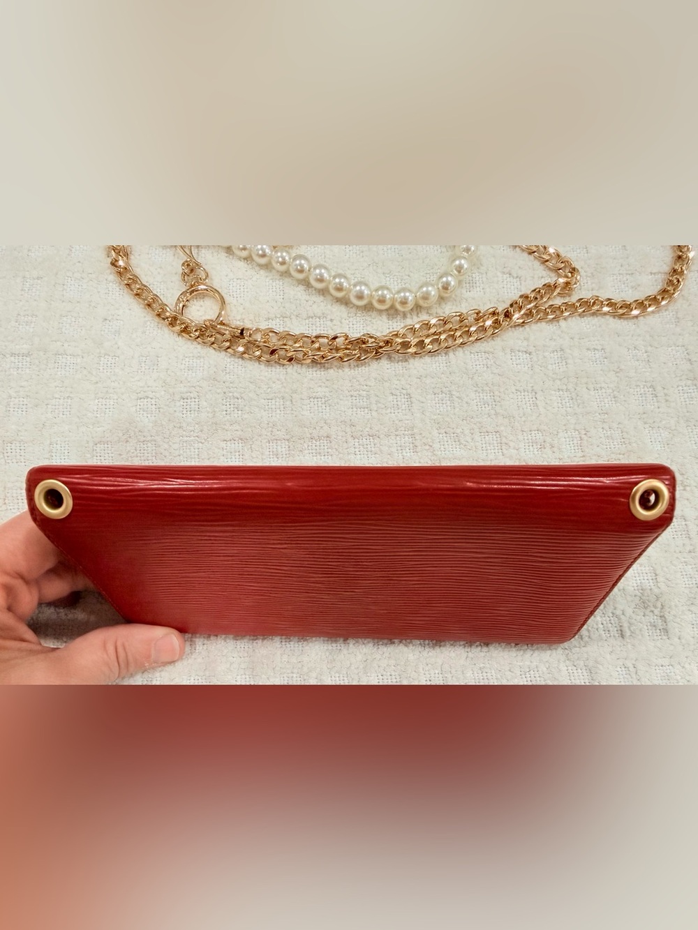 Louis Vuitton Epi Leather (long) Sarah Wallet in Brilliant Red/Red VGUC - Picture 3 of 13